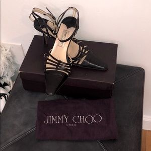 Jimmy Choo Black Leather Heels